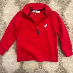 Classic Red Kids Quarter-Zip Sweatshirt